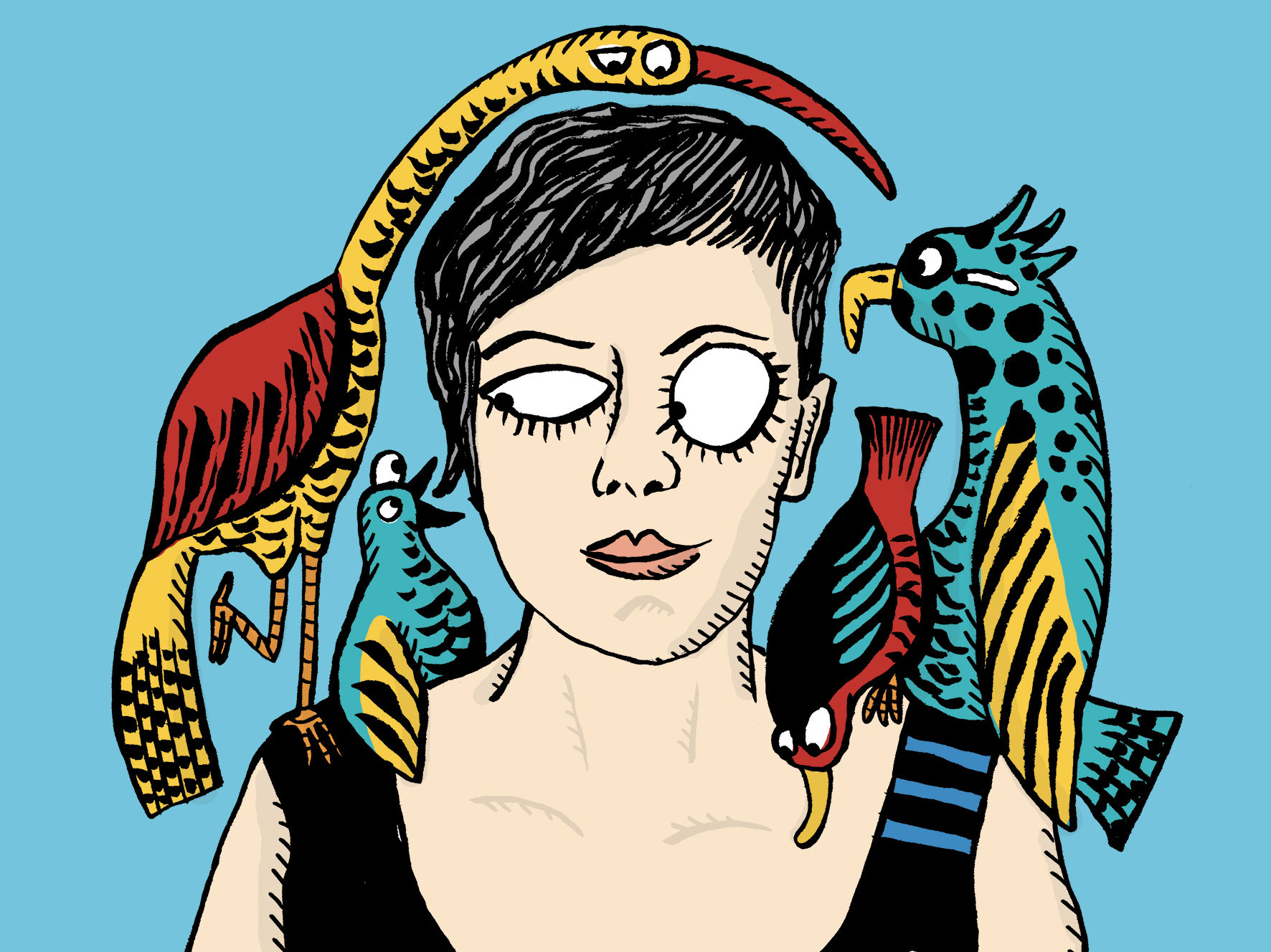 Live-Zeichnen: The Process of Illustrating I: Porträt schneiden