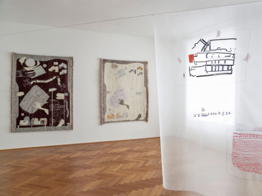 Gib Stoff! Textile Bilder im Raum