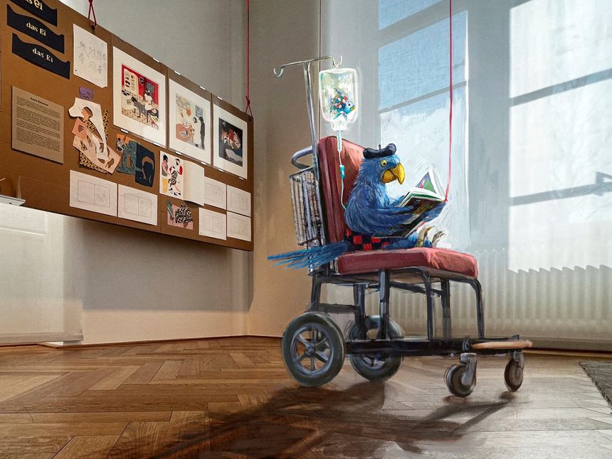 Auf unserer neuen digitalen Plattform bitten wir all unsere Besucher:innen, uns von ihren Bilderbüchern zu erzählen, von jenen, die Mut gemacht haben, Angst einjagten, durch kitschiges Design im Gedächtnis blieben – oder im Jetzt überzeugen. Der Blog "Reflecting on the Exhibition" befindet sich hier auch. Die sechs Winterthurer Illustrator:innen Daniel Bosshart, Sarah Gasser, Peter Gut, Markus Roost, Zéa Schaad und Samuel Schuhmacher kommentieren im Frühling 2022 im Museum die Ausstellung live zeichnerisch. Die Resultate werden auf Dinge Machen präsentiert, begleitet von Interviews von Daniel Fehr mit den Illustrator:innen.