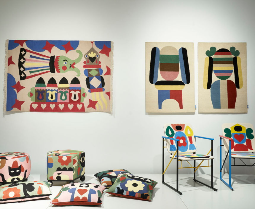 Gib Stoff! Textile Bilder im Raum