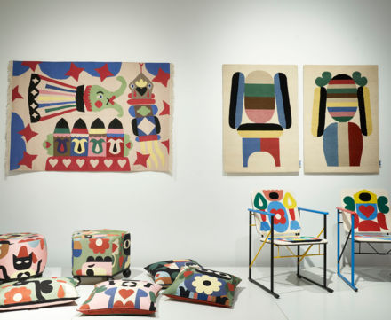 Logo Gib Stoff! Textile Bilder im Raum